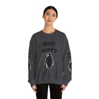 Crewneck Sweatshirt — "But Why?" Penguin Graphic Pullover